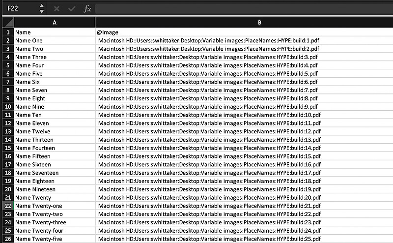 The final csv file complete with image paths.