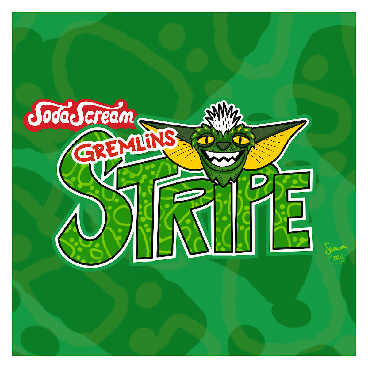 SodaScream Halloween soda syrup mockups – Gremlins Stripe