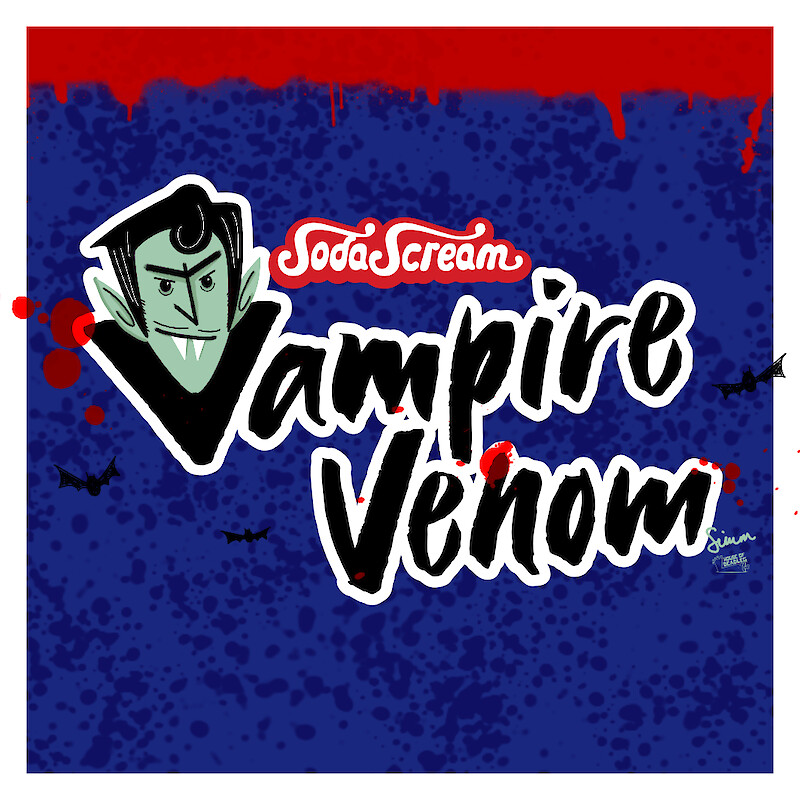 SodaScream Halloween soda syrup mockups – Vampire Venom