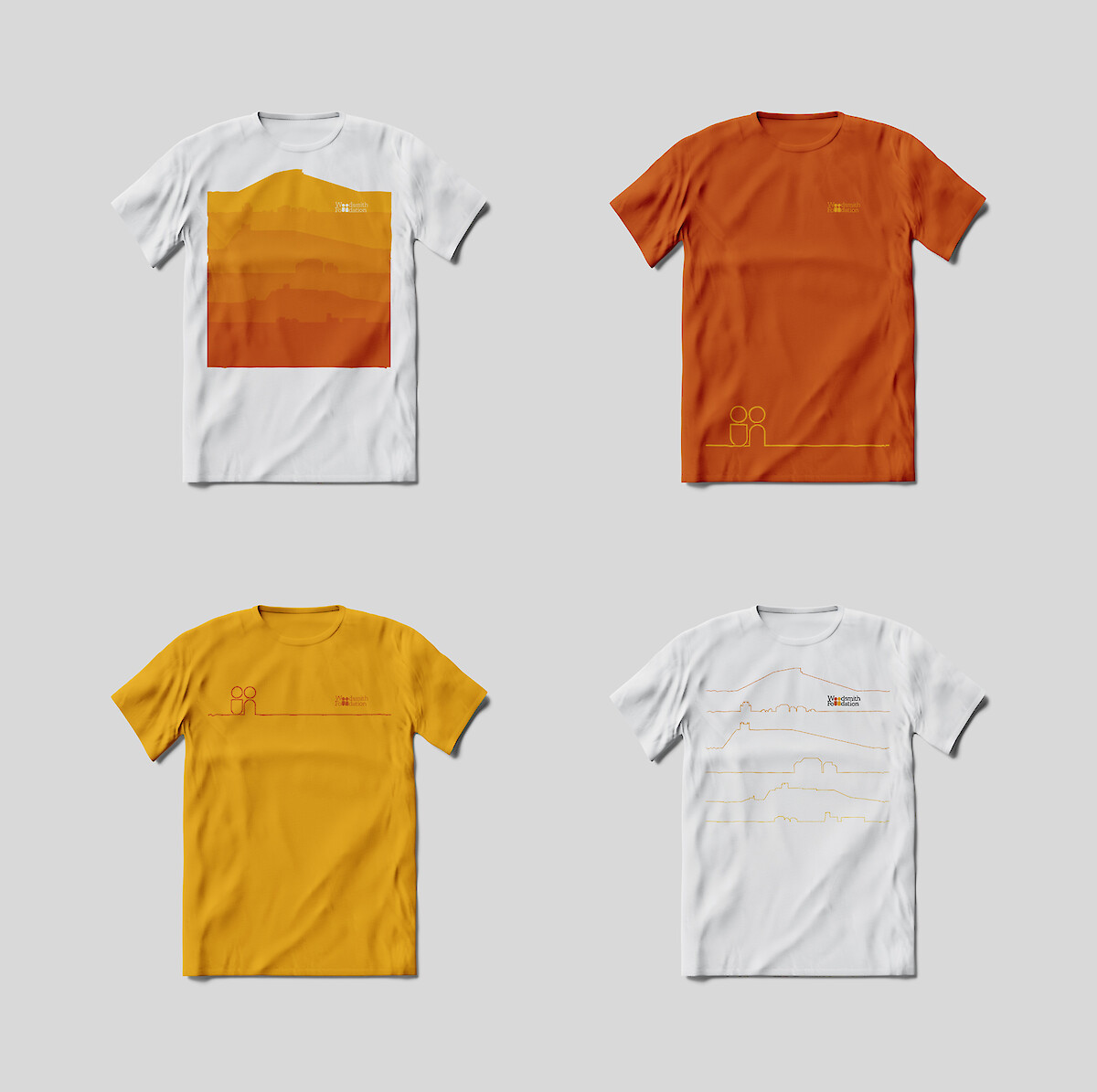 T-shirt concepts created as part of a wider rename and rebrand of the Sirius Minerals Foundation charity to the Woodsmith Foundation.