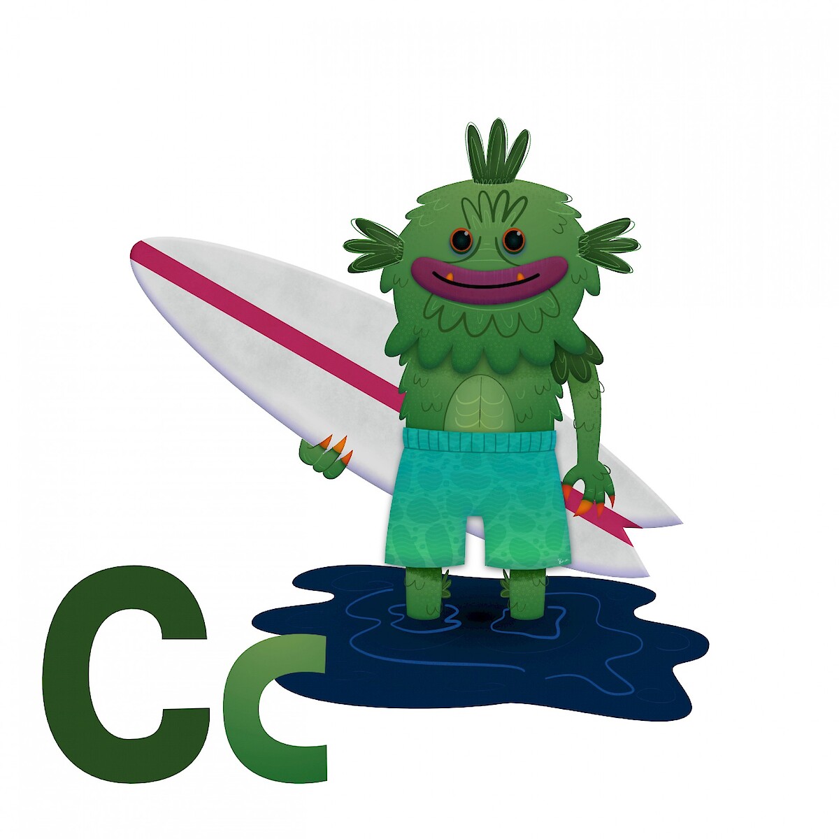 Animal Alphabets Movie Monster Twitter prompt illustrations – The Creature from the Black Lagoon