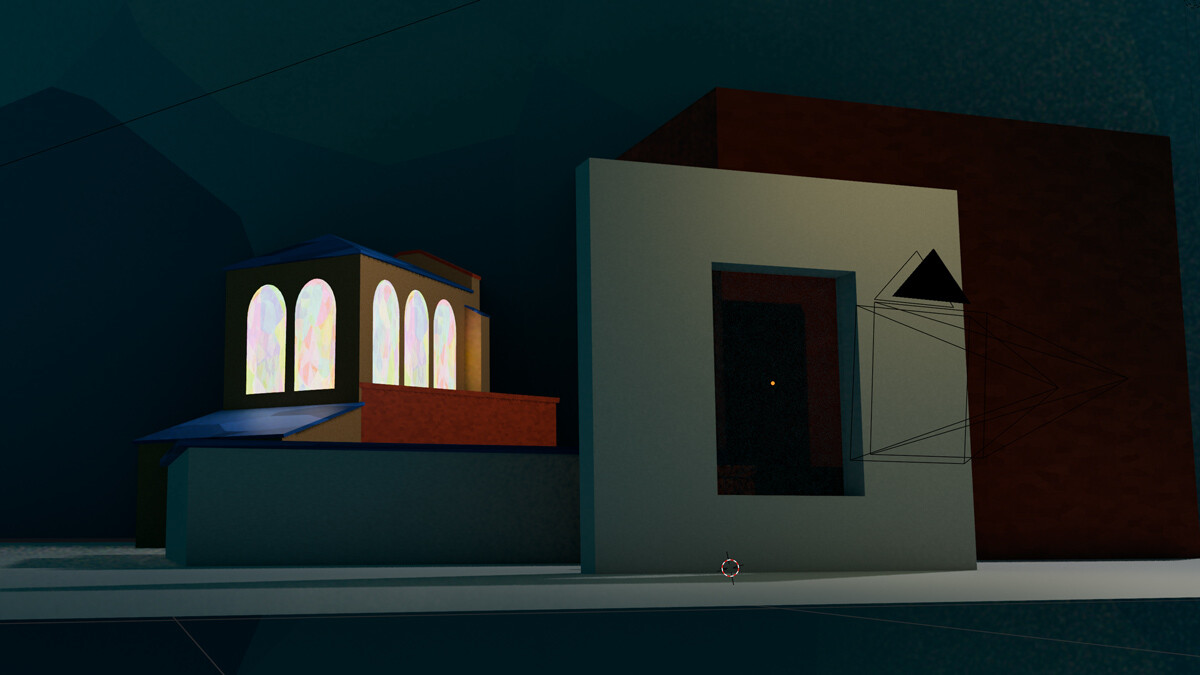 Behind the scenes 3D setup.