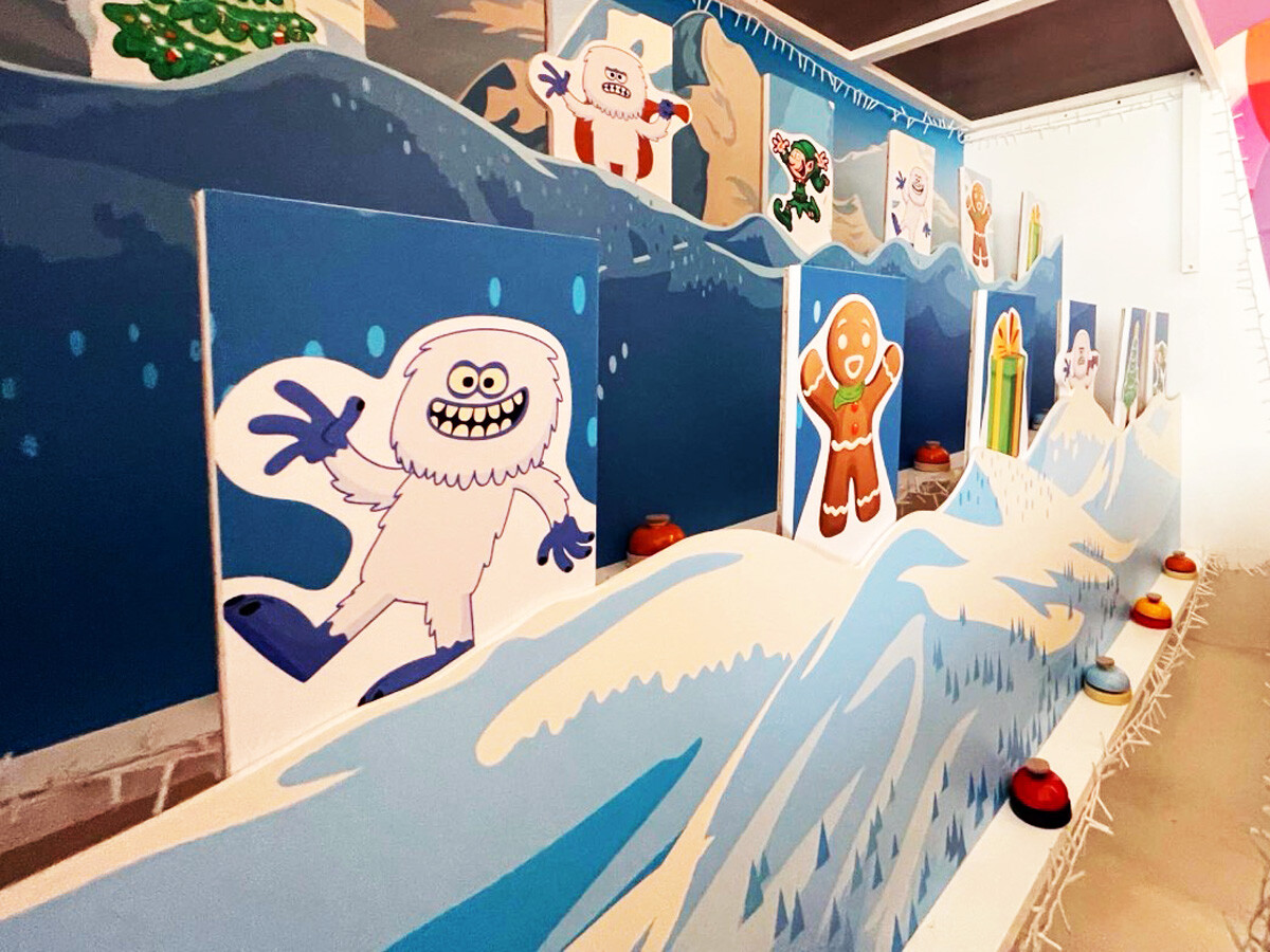 Yeti character design in use on printed display